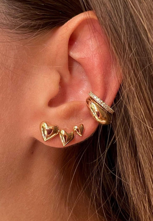 Coppia Orecchini Cuoricini gold