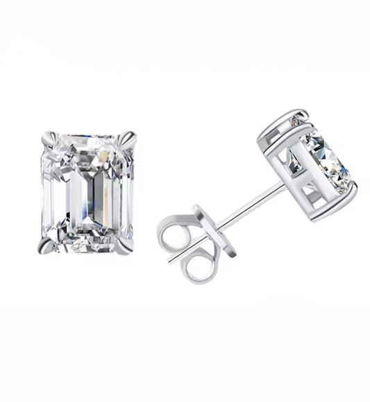 Punti luce taglio Esmeraldo in Moissanite