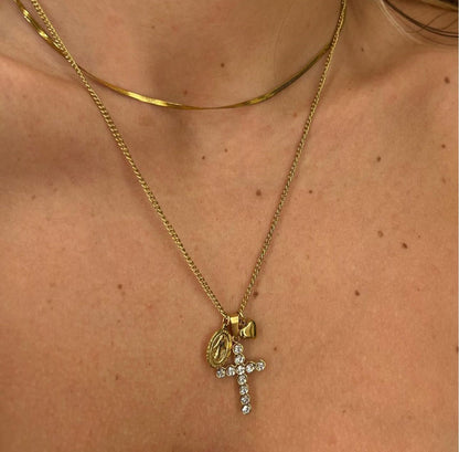 Collana crocetta + charms