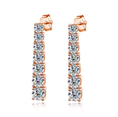Orecchini Pendenti in Moissanite a scalare