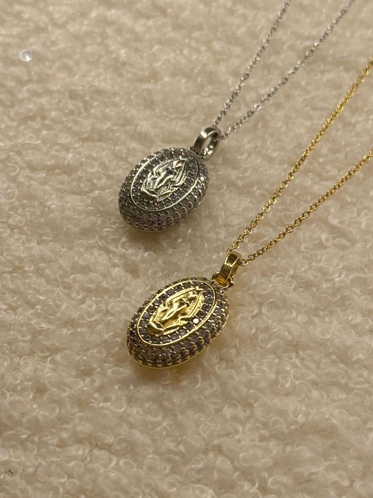 Collana confetto madonnina brillantini