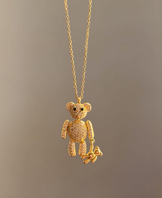 Collana teddy brillantinato