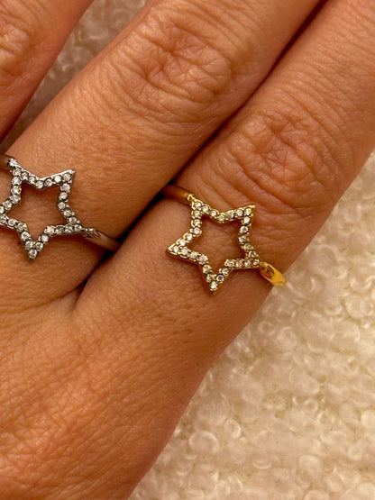 Anello stella forata