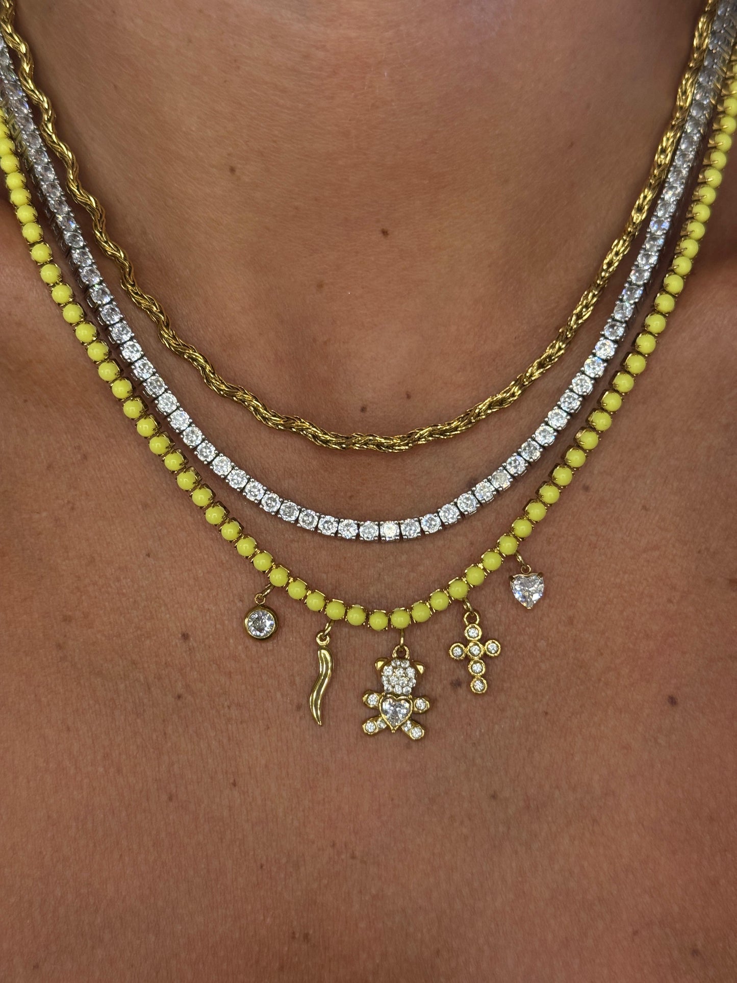 Collana Tennis Charms Colors
