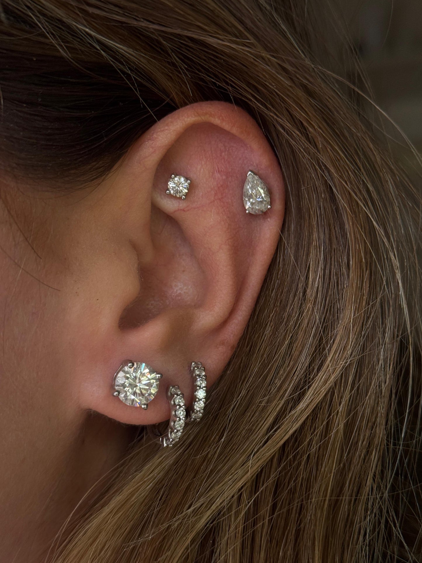 Orecchini in Moissanite a Cerchio classico