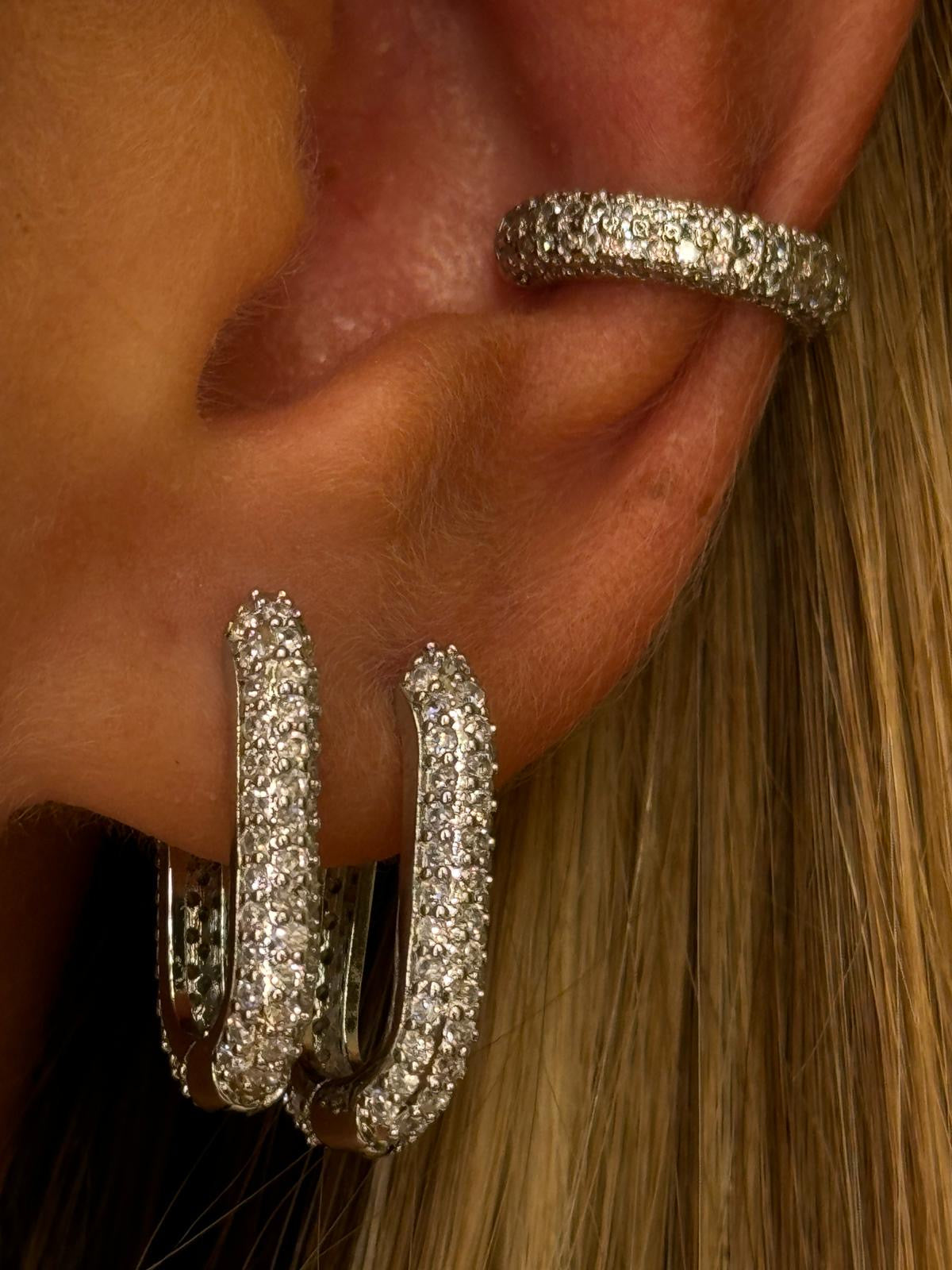 Orecchini longuette brillantini