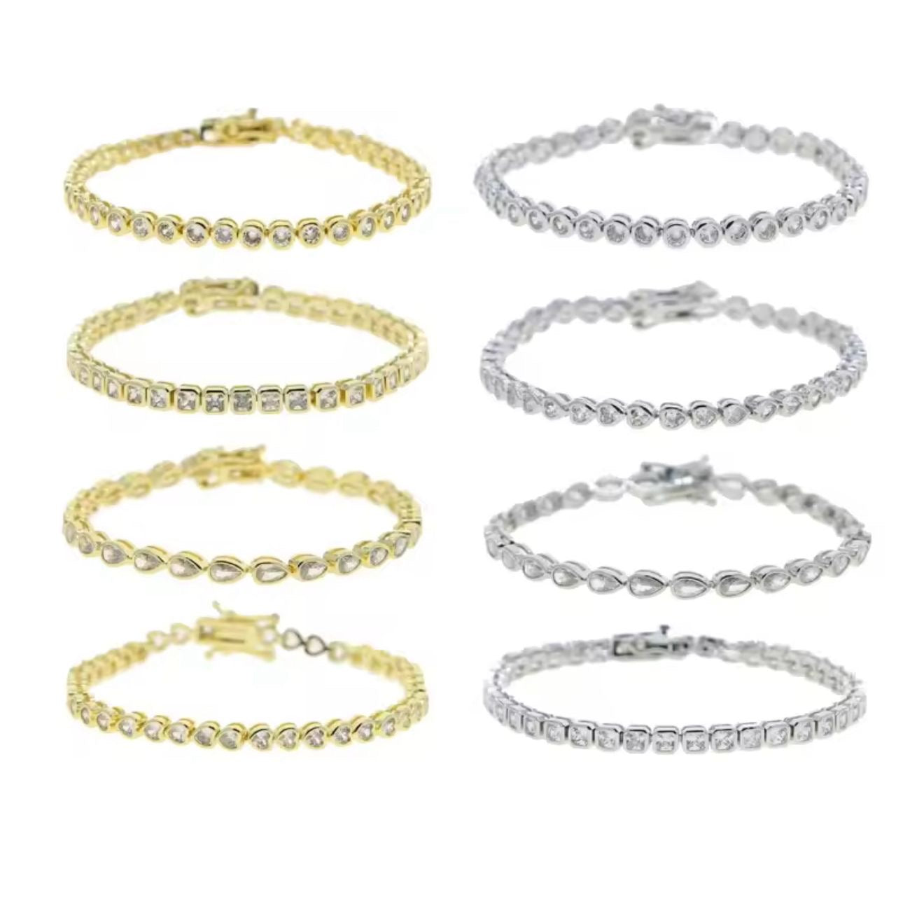 Bracciale Tennis Geometrico