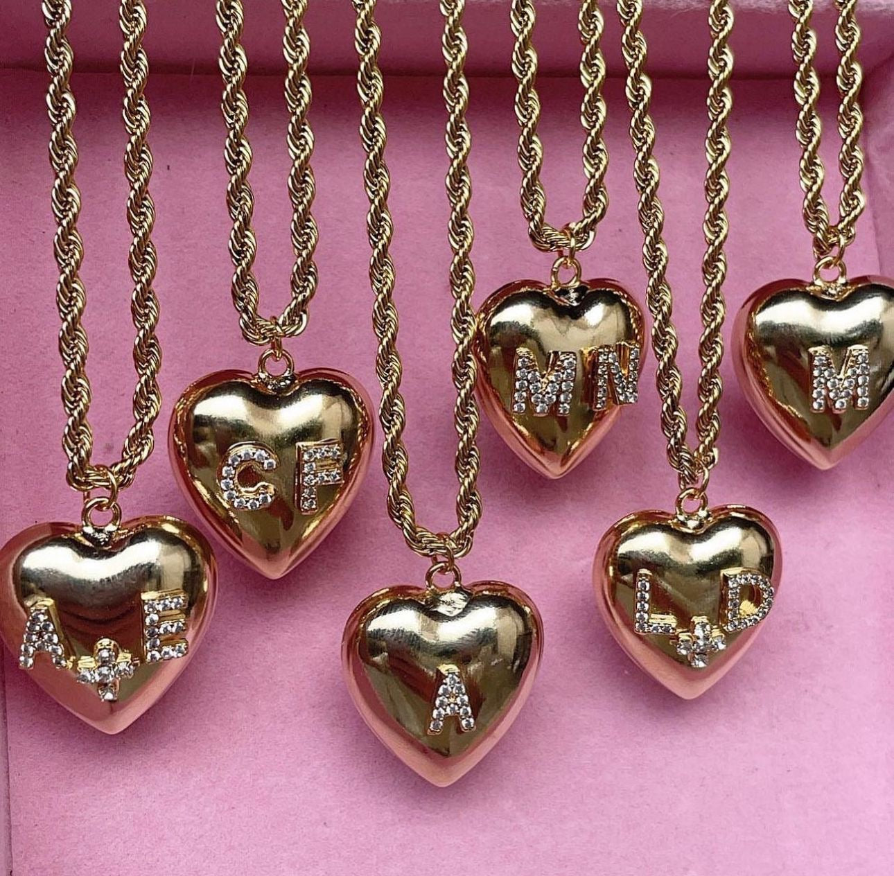 Collana lettera nel cuore
