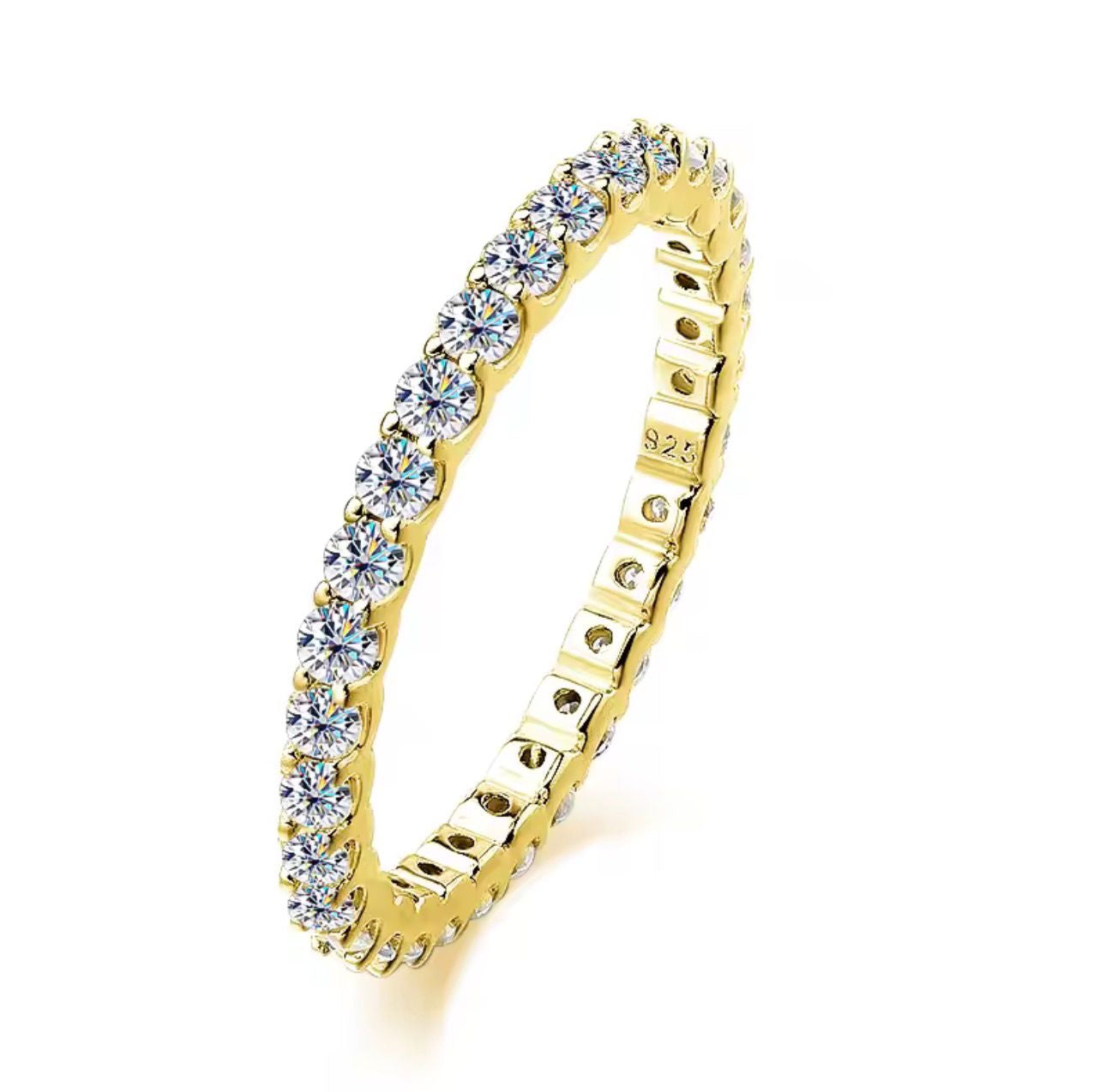 Veretta sottile in Moissanite