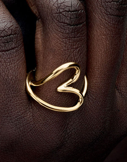 Anello Cuore Sinuoso