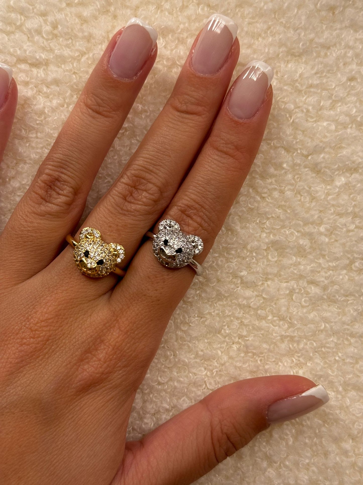 Anello teddy brillantini