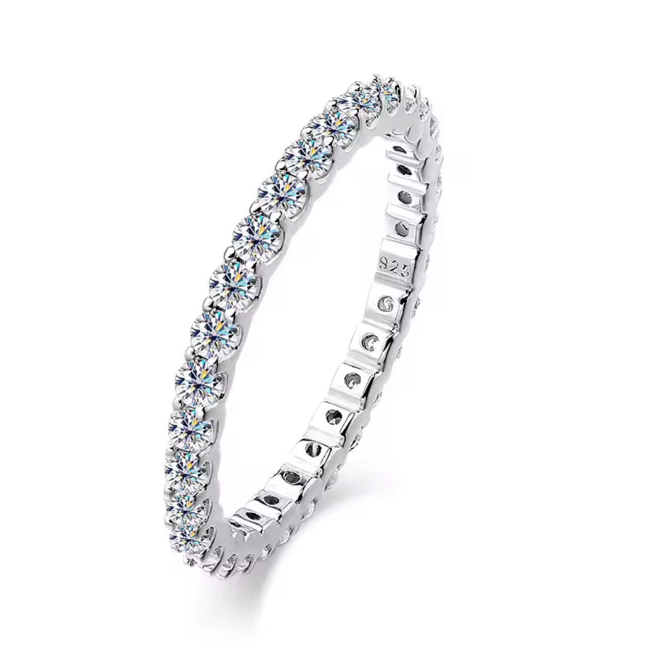 Veretta sottile in Moissanite
