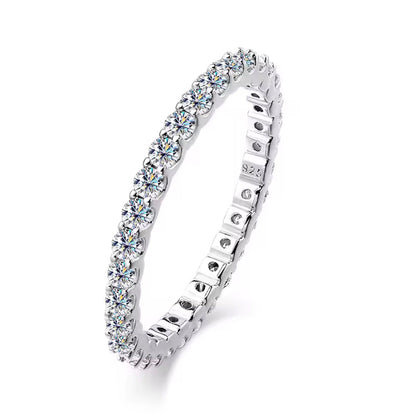 Veretta sottile in Moissanite