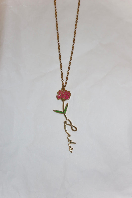 Collana Fiore di Nascita Personalizzabile