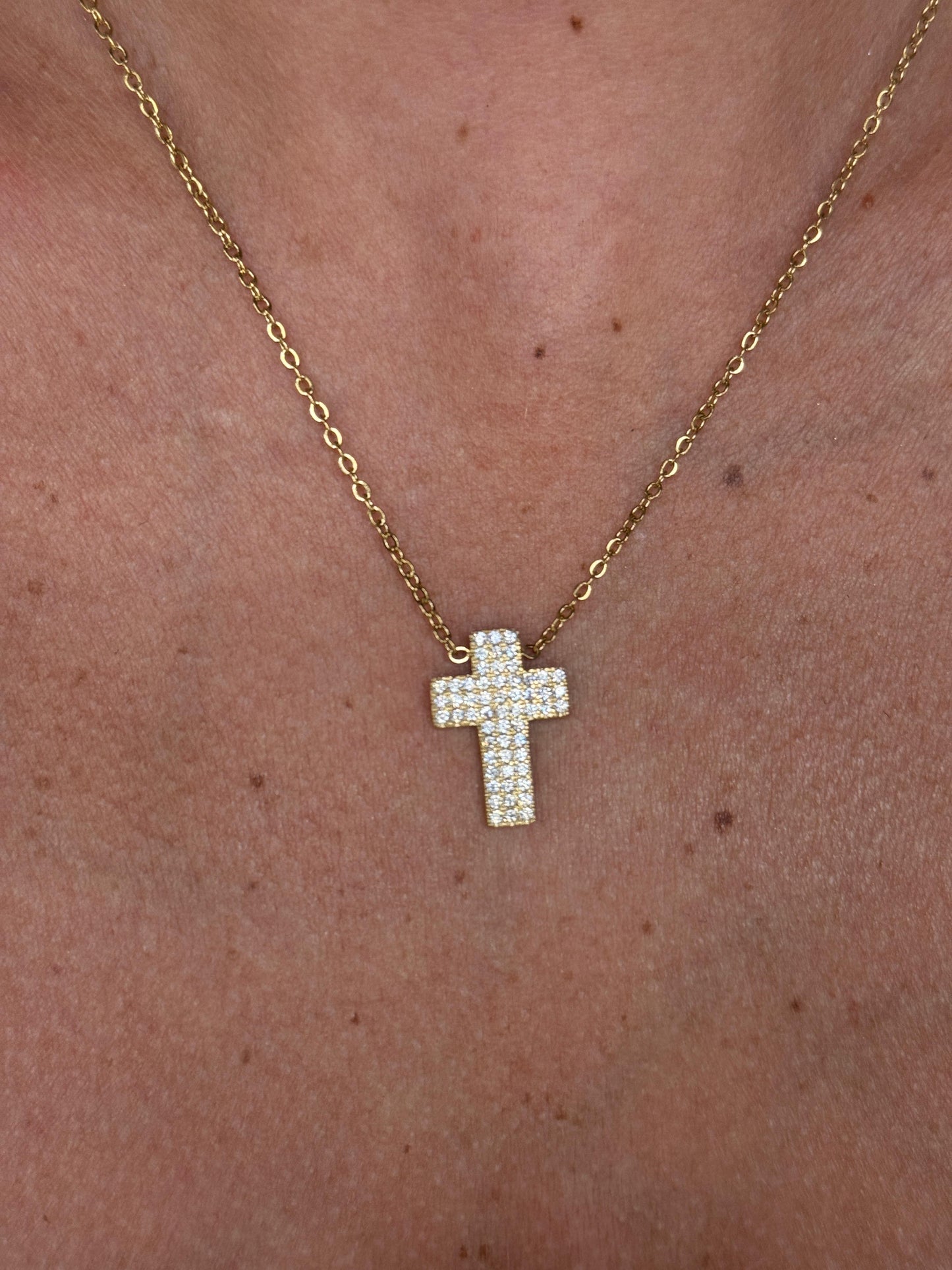 Collana Croce Strass