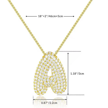 Collana lettera bubble