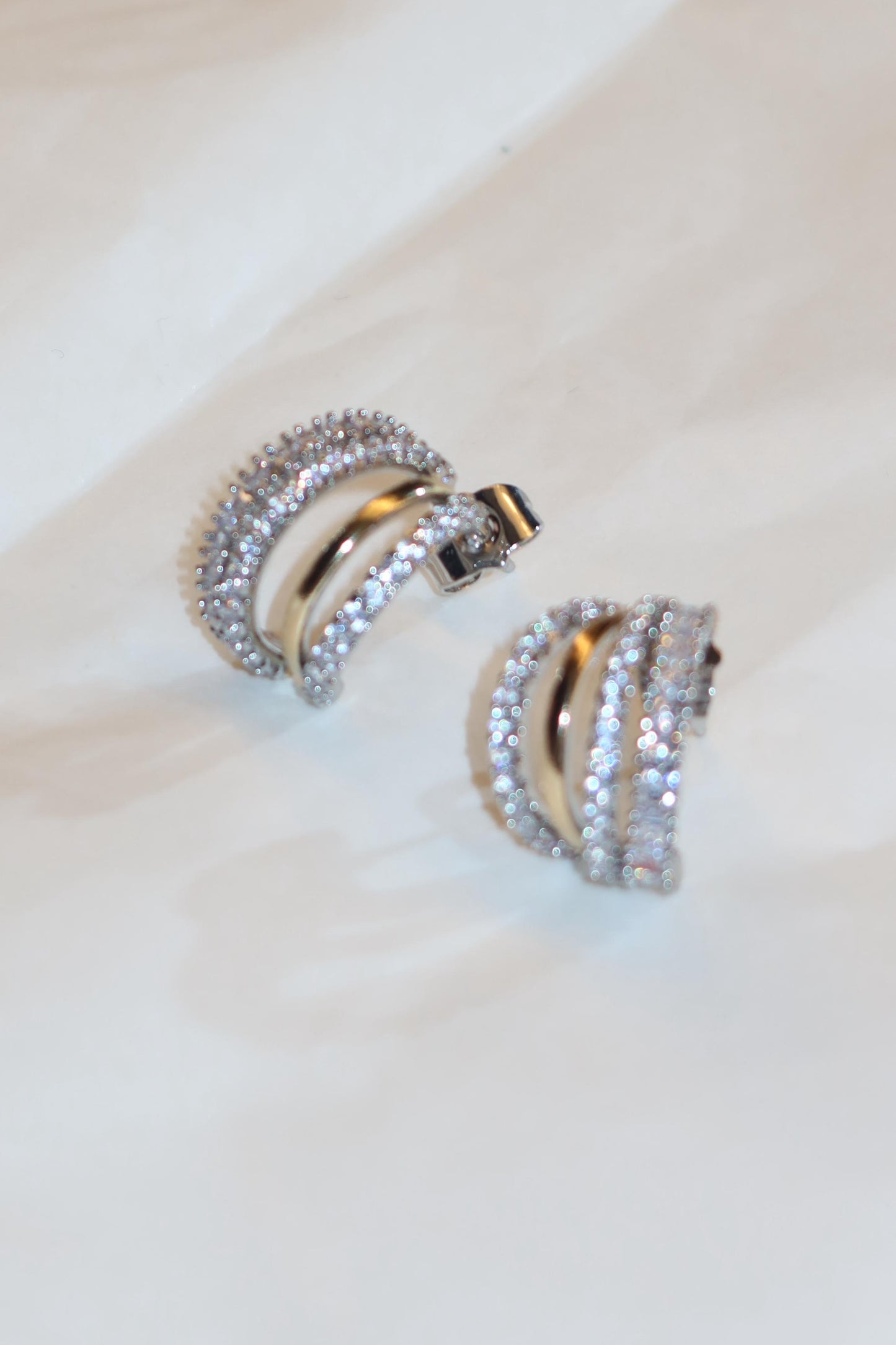 Orecchini mezzi cerchi Mixati