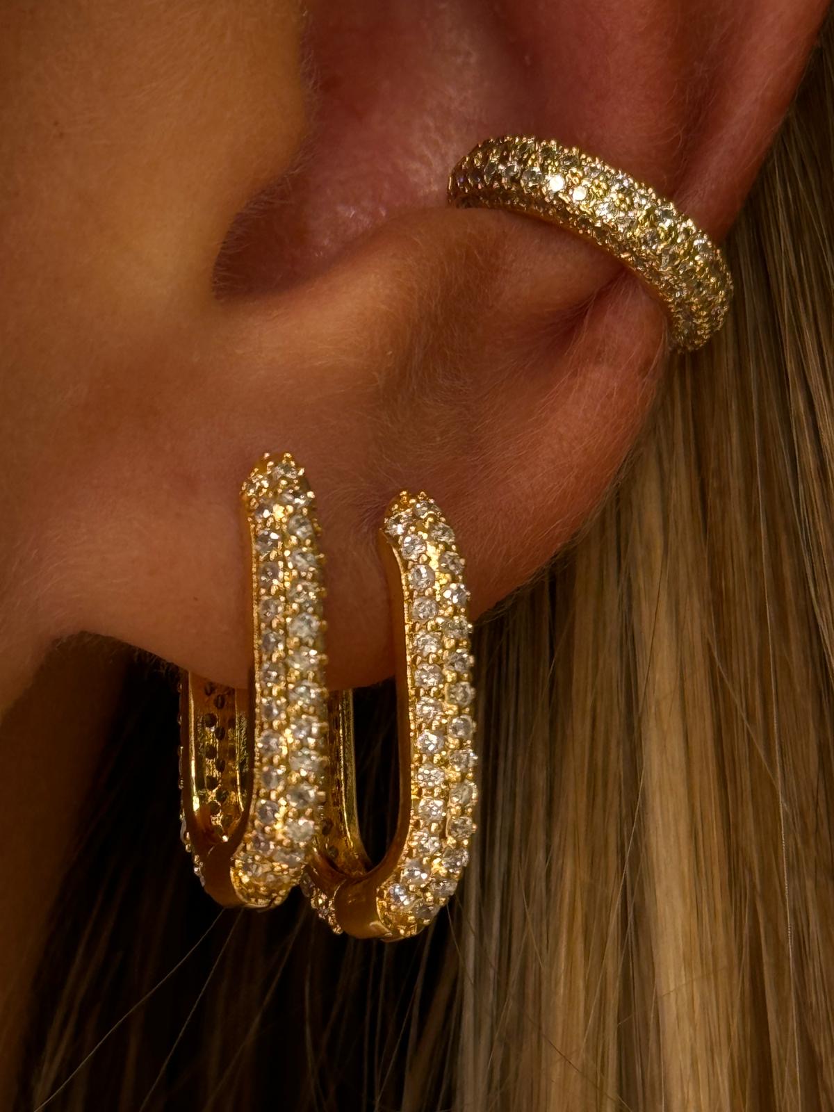 Orecchini longuette brillantini