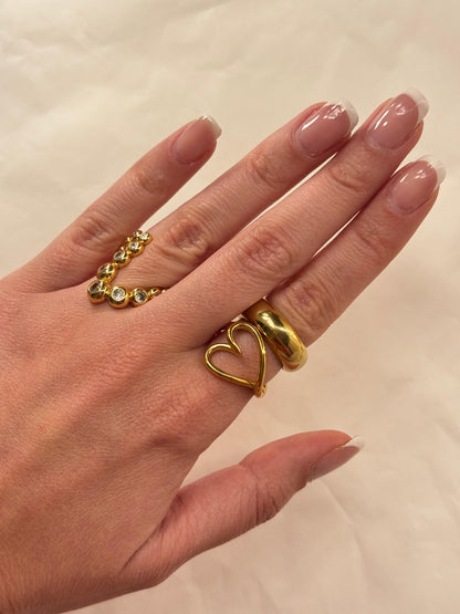 Anello Cuore Sinuoso