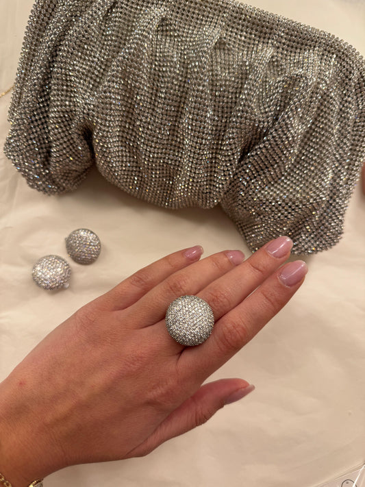 Anello Maxi Ball strass