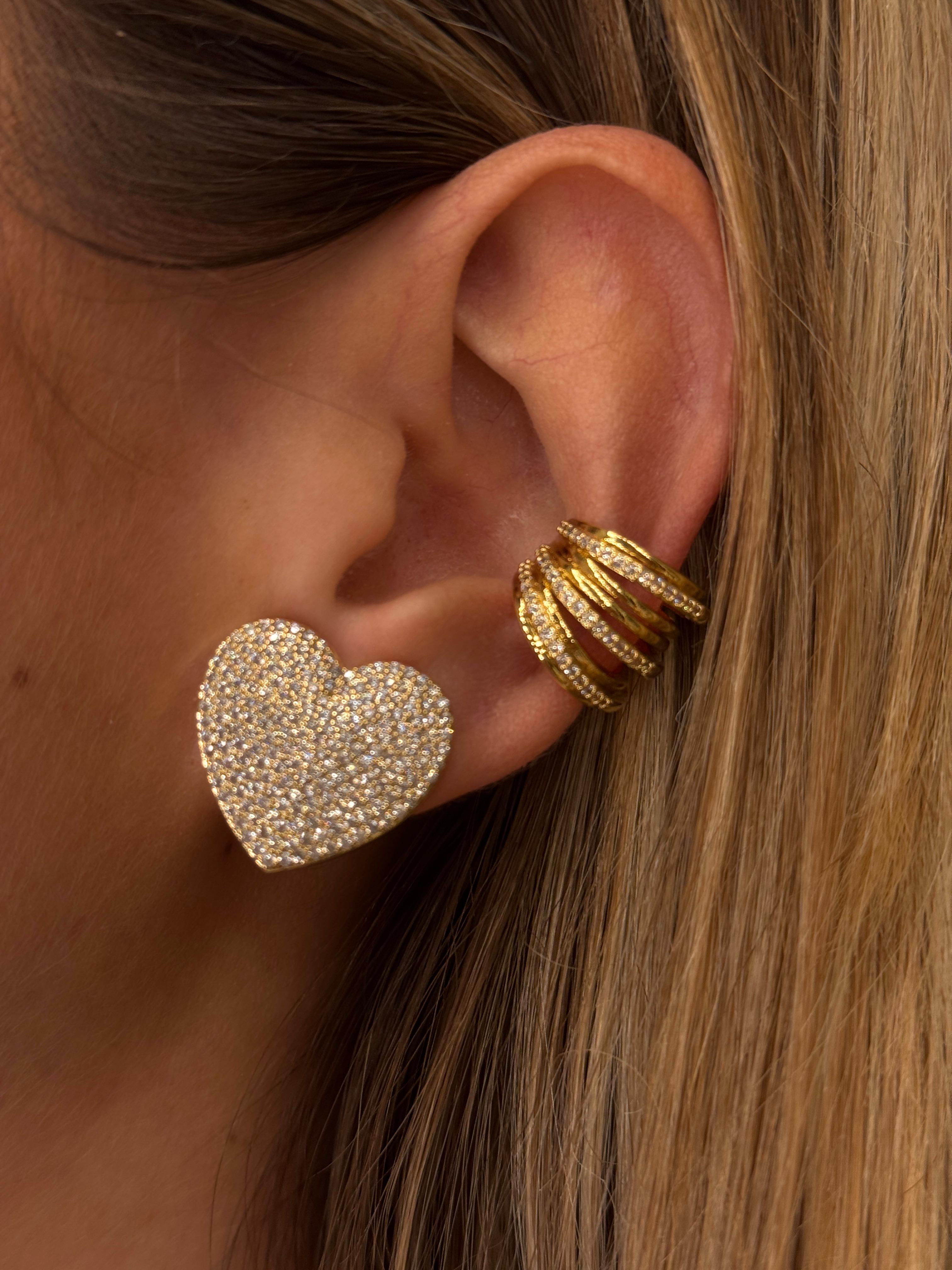 Orecchini clip CUORE PAMELA