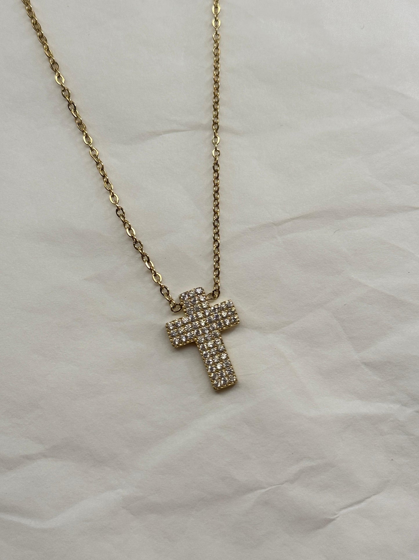 Collana Croce Strass