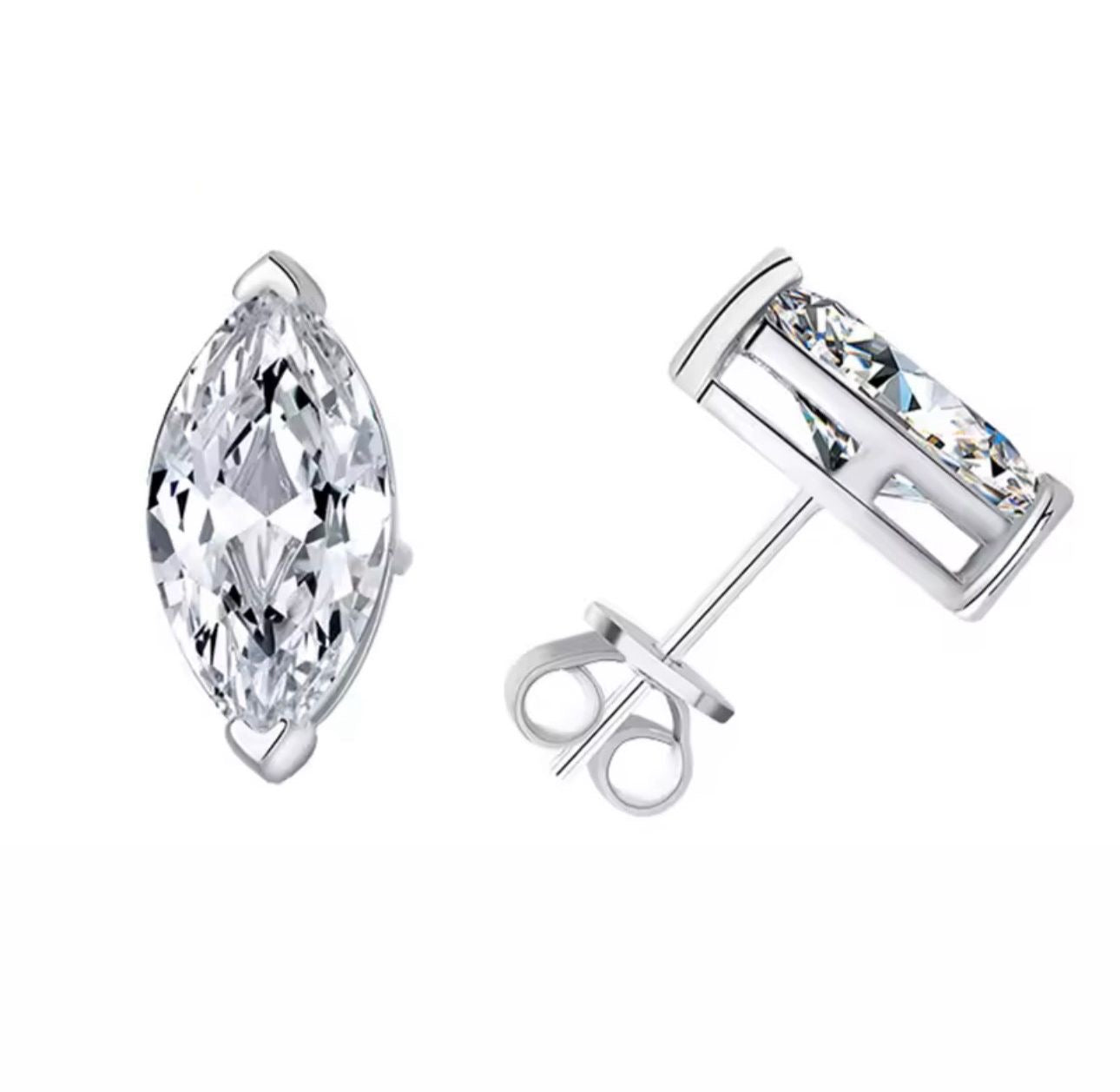 Punti luce taglio Marchesa in Moissanite
