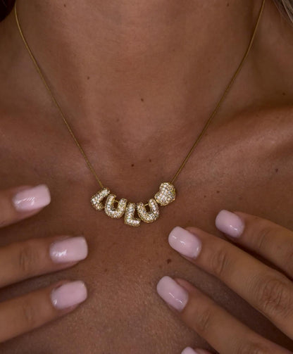 Collana Chocker mini lettere BUBBLE