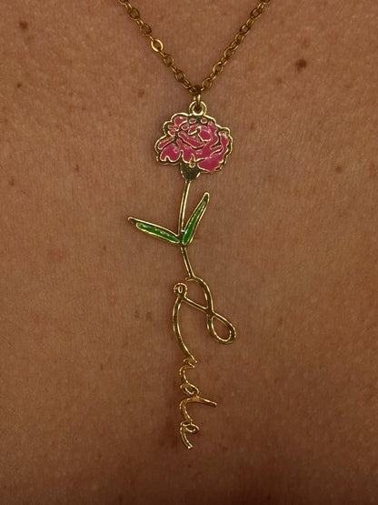 Collana Fiore di Nascita Personalizzabile