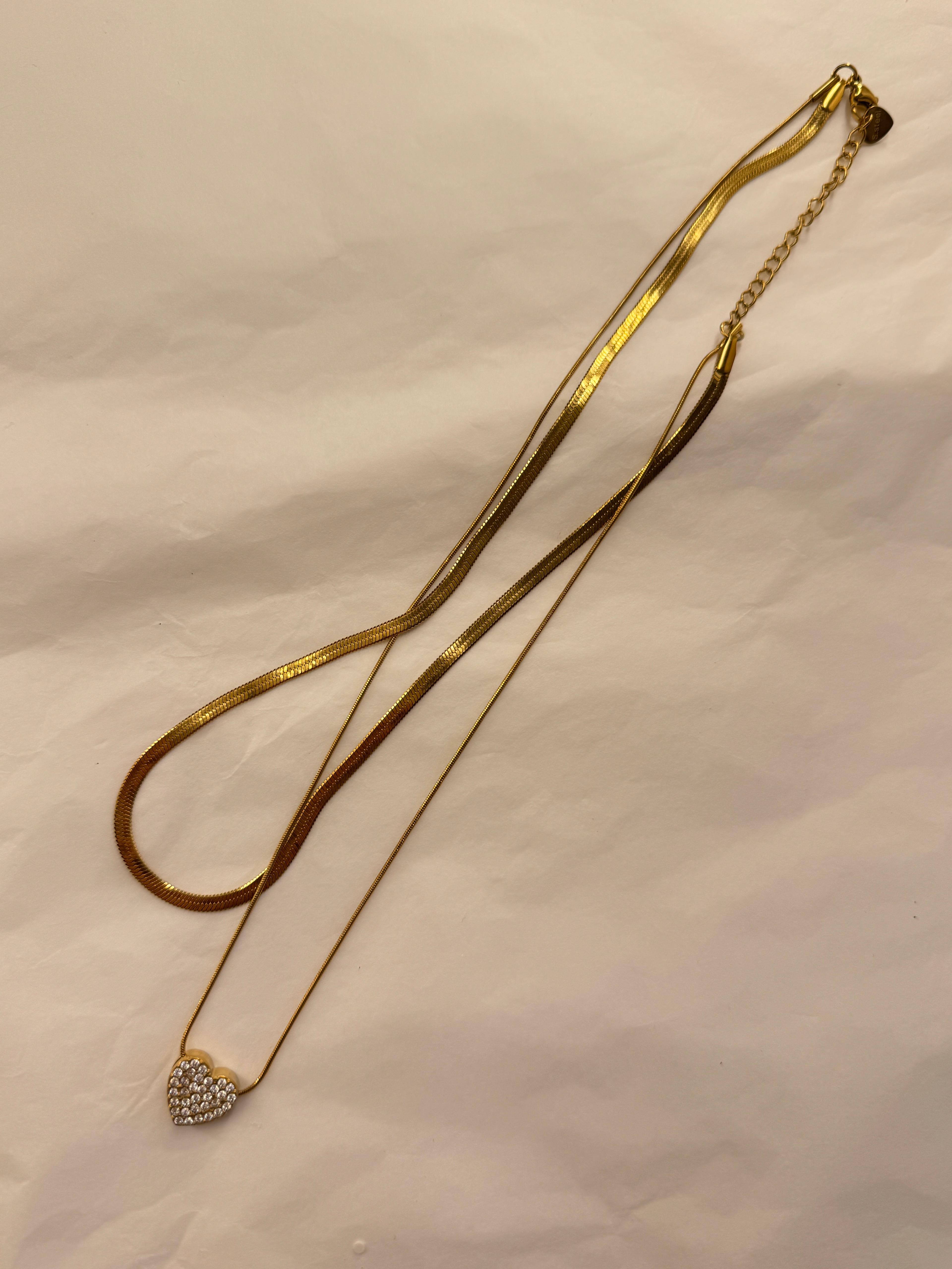 Collana due in uno Cuore Dafne + Snake