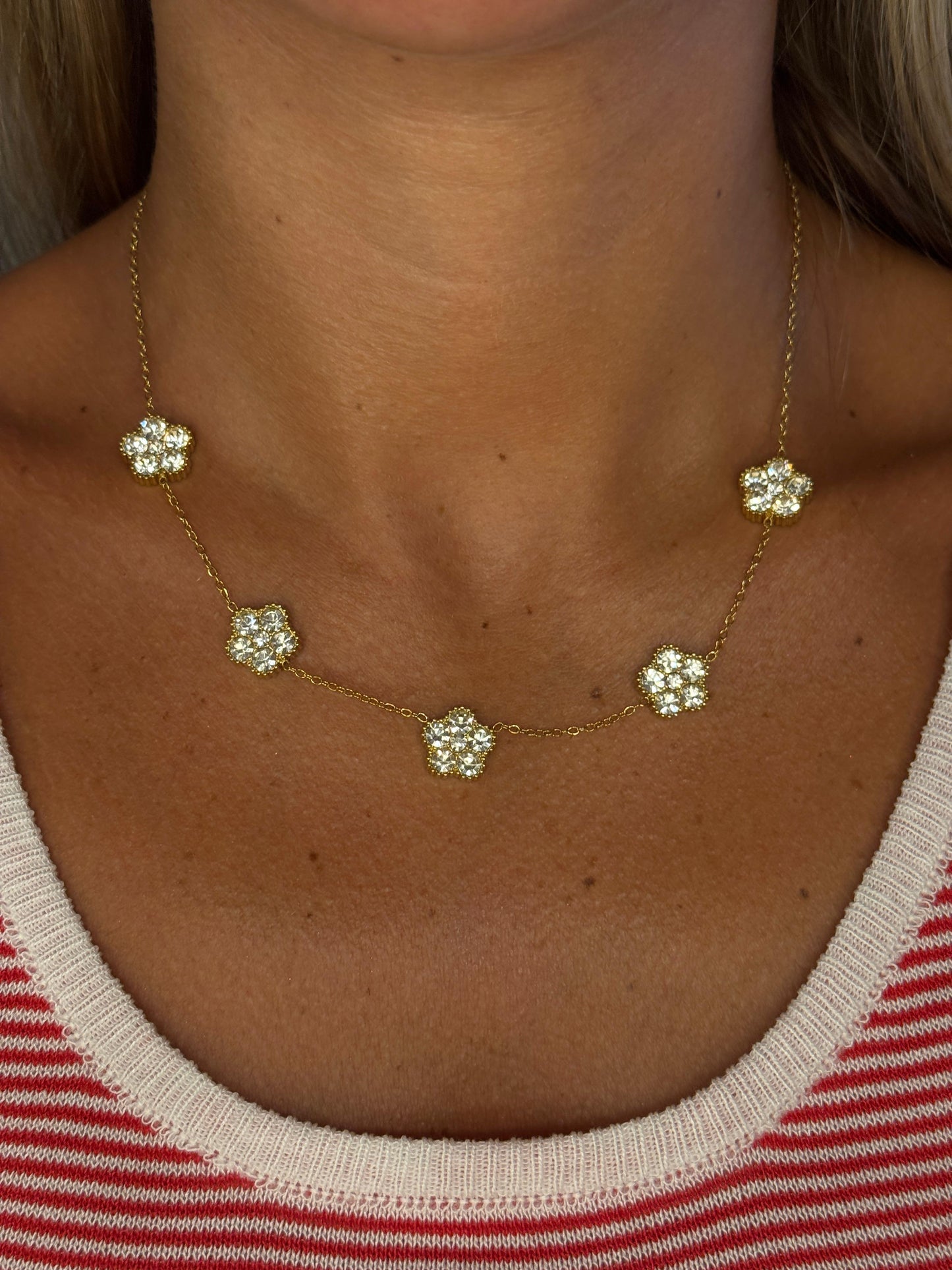 Collana girocollo multi fiori Shine