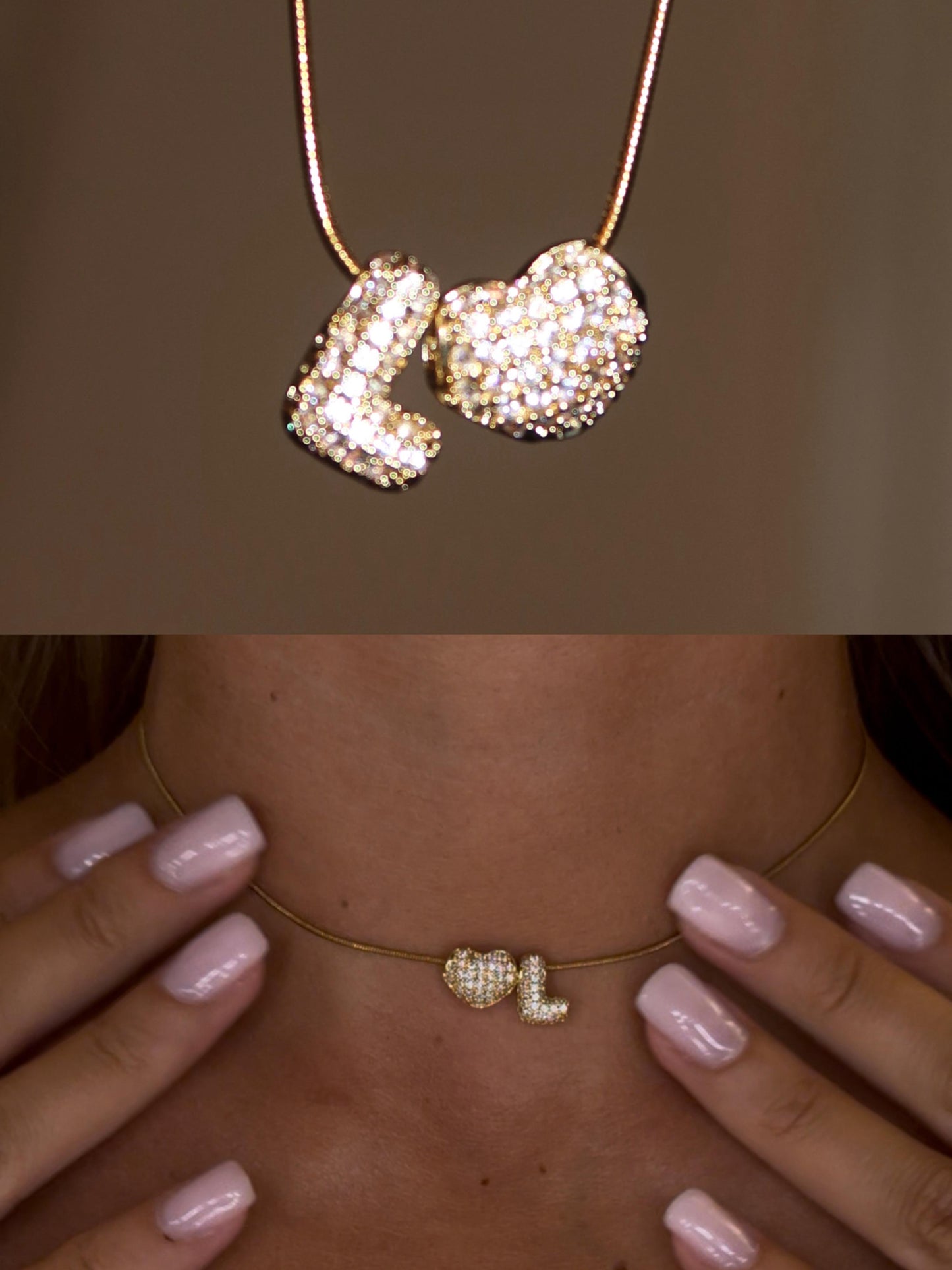 Collana Chocker mini lettere BUBBLE