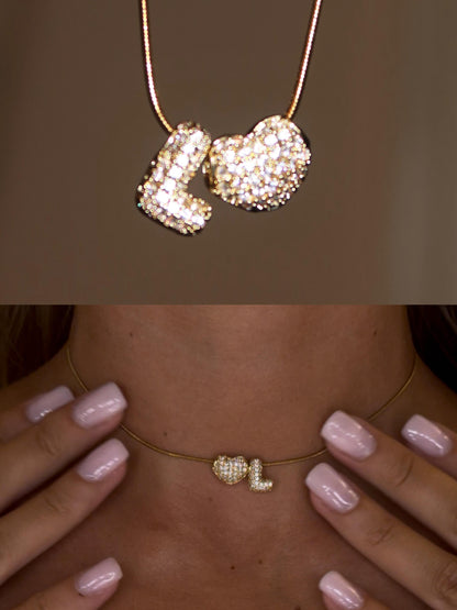 Collana Chocker mini lettere BUBBLE