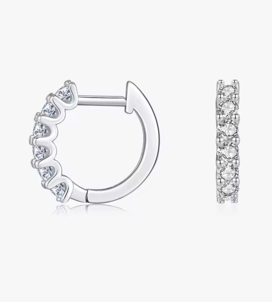 Orecchini in Moissanite a Cerchio classico