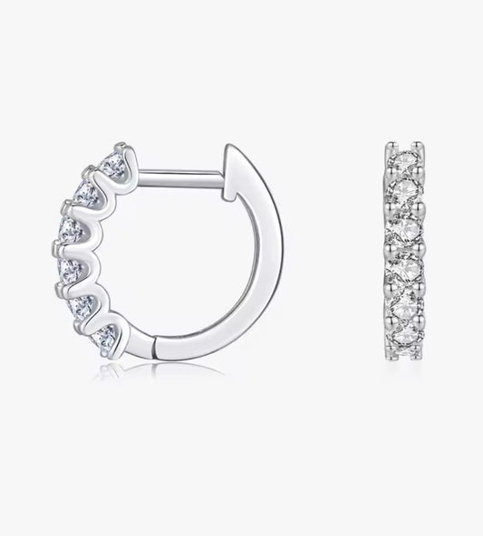 Orecchini in Moissanite a Cerchio classico