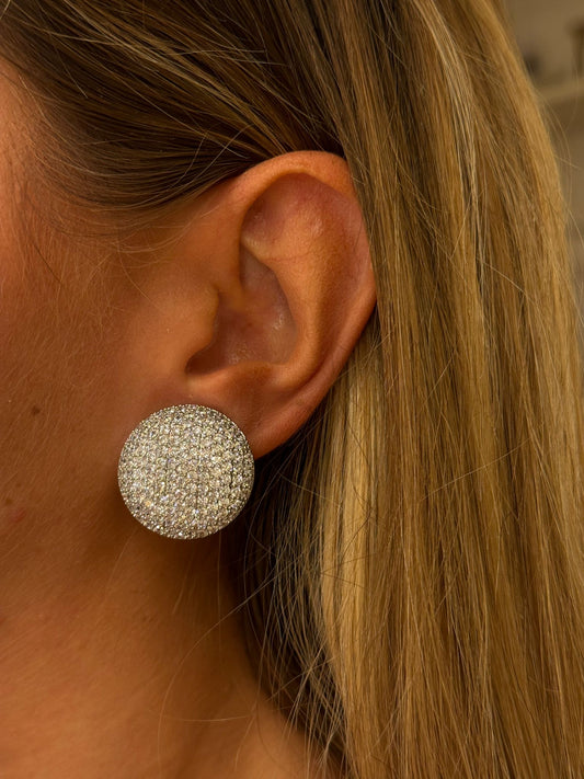 Orecchini Maxi Ball Brillantini (con clip)