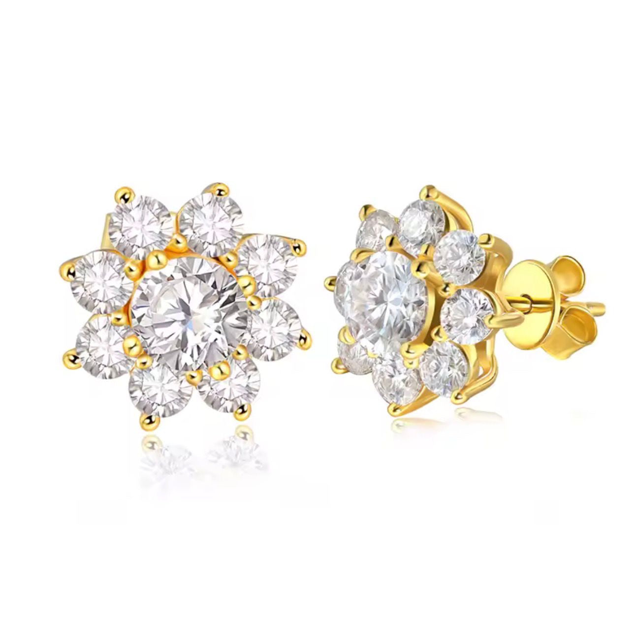 Punti Luce Fiori in Moissanite