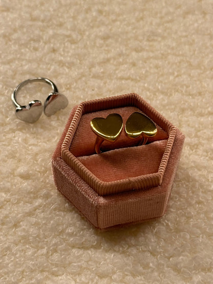 Anello doppio cuore