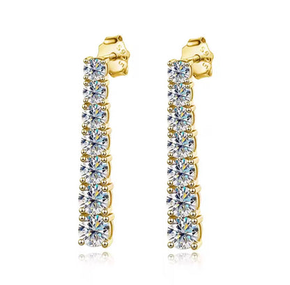 Orecchini Pendenti in Moissanite a scalare