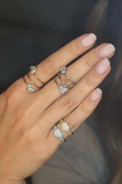 Anello Spirale Cuori