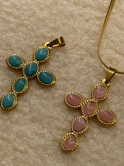 Collana snake + croce