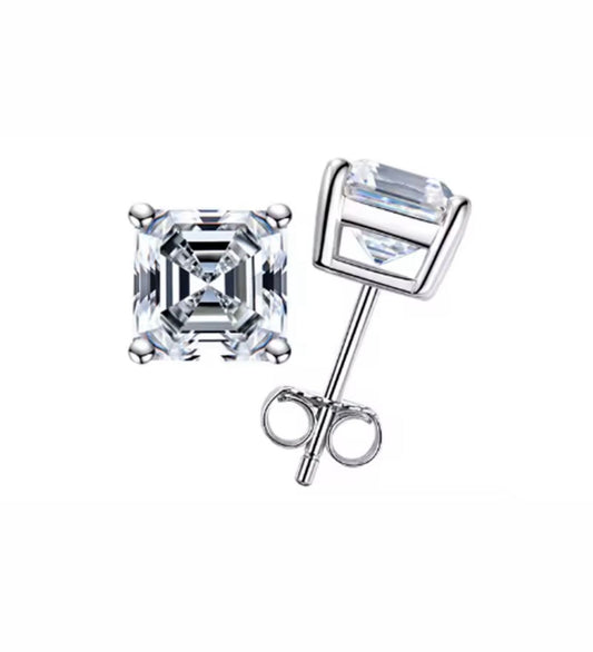 Punti luce taglio Asscher in Moissanite