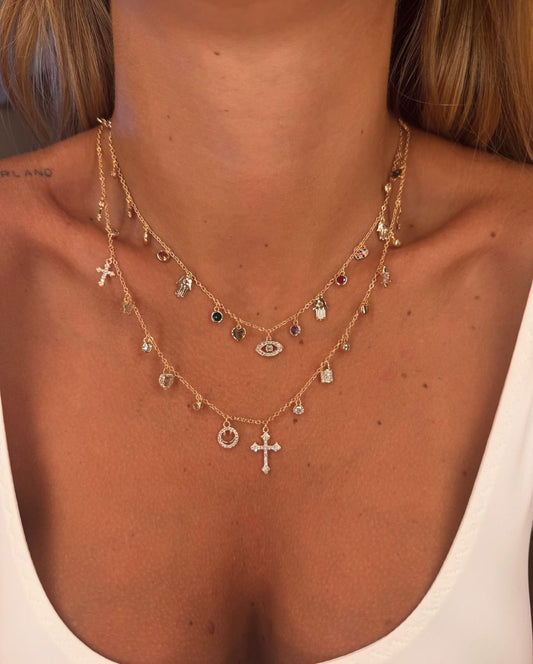 Collana charms fatima / charms croci