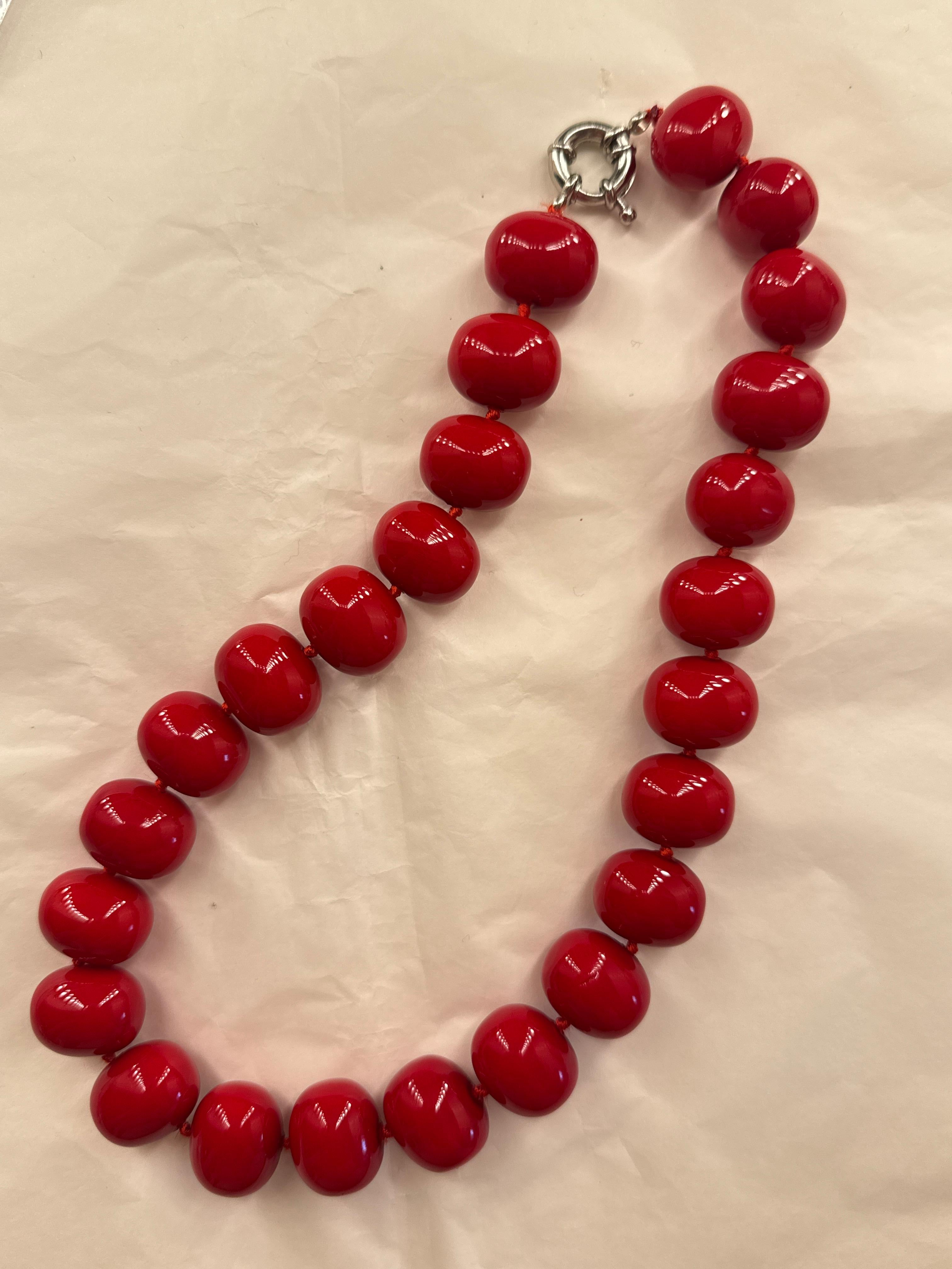 Collana Perle Rosse COSTIERA