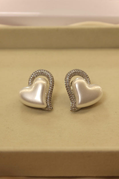 Orecchini Cuore Perla