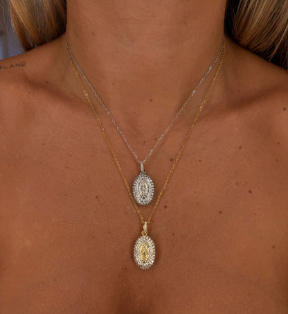 Collana confetto madonnina brillantini