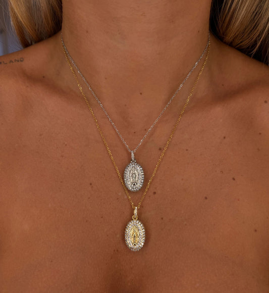 Collana confetto madonnina brillantini