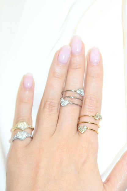 Anello Spirale Cuori