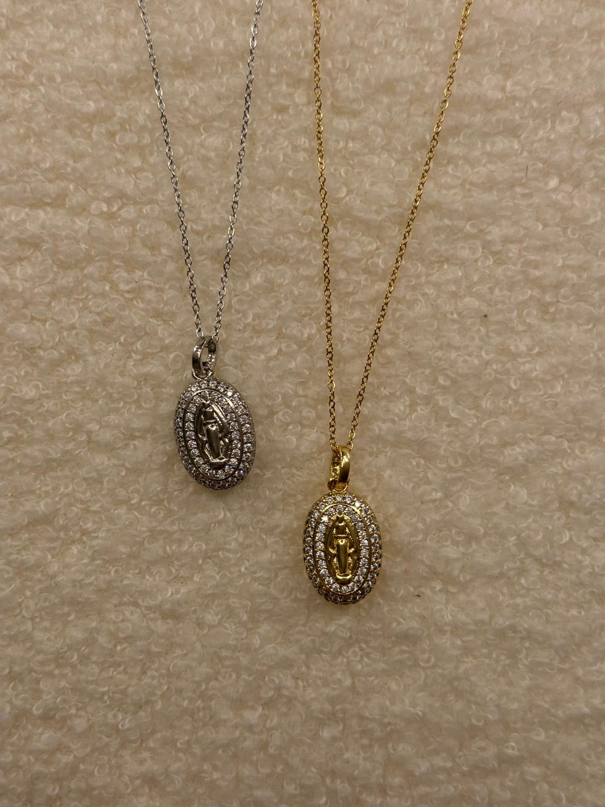 Collana confetto madonnina brillantini