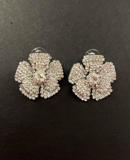 Orecchini fiore strass